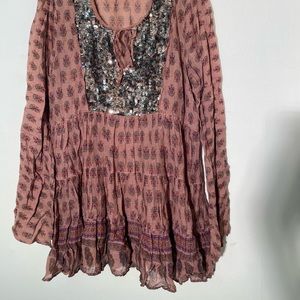 Free People Sequin Flowy Dress
